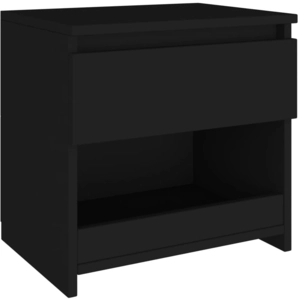 vidaXL Table de chevet Noir 40x30x39 cm Aggloméré pas cher