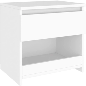 vidaXL Table de chevet Blanc 40x30x39 cm Aggloméré pas cher