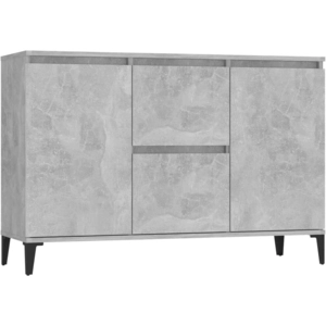 vidaXL Vidaxl Buffet Gris Béton 104x35x70 Cm Bois D'ingénierie pas cher