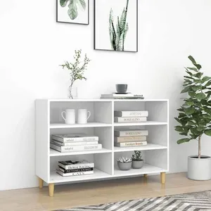 vidaXL Buffet Blanc 103,5x35x70 cm Aggloméré pas cher