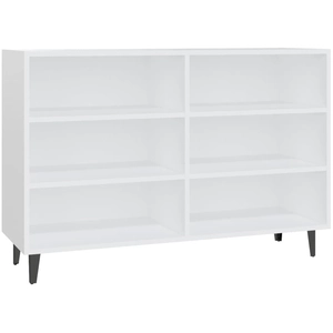 vidaXL Vidaxl Buffet Blanc 103,5x35x70 Cm Bois D'ingénierie pas cher