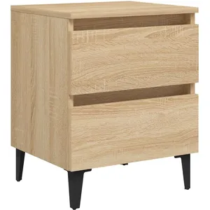 vidaXL Table de chevet Chêne sonoma 40x35x50 cm Aggloméré pas cher