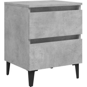 vidaXL Vidaxl Table De Chevet Gris Béton 40x35x50 Cm Bois D'ingénierie pas cher