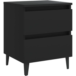 vidaXL Table de chevet Noir 40x35x50 cm Aggloméré pas cher