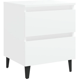 vidaXL Table de chevet Blanc 40x35x50 cm Aggloméré pas cher