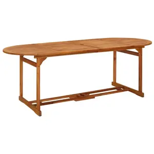 vidaXL Table à dîner de jardin 220x90x75 cm Bois d'acacia massif pas cher