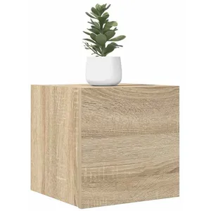 vidaXL Meuble TV mural Chêne sonoma 30,5x30x30 cm pas cher