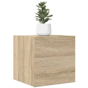 vidaXL Meubles TV muraux 2 pcs Chêne sonoma 30,5x30x30 cm pas cher
