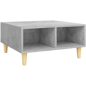 vidaXL Vidaxl Table Basse Gris Béton 60x60x30 Cm Bois D'ingénierie pas cher