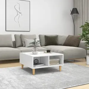 vidaXL Vidaxl Table Basse Blanc 60x60x30 Cm Aggloméré pas cher