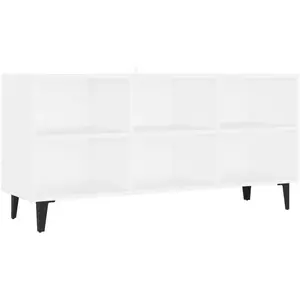 vidaXL Vidaxl Meuble Tv Avec Pieds En Métal Blanc 103,5x30x50 Cm pas cher