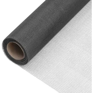 vidaXL Écran en treillis Fibre de verre 60x2000 cm Noir pas cher