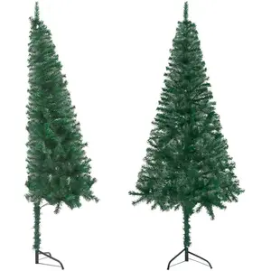 vidaXL Sapin de Noël artificiel d'angle Vert 240 cm PVC pas cher