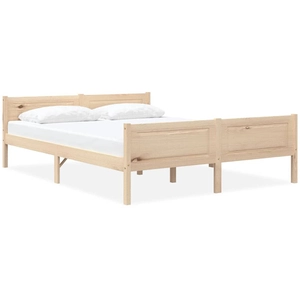 vidaXL Cadre de lit Bois de pin massif 160x200 cm pas cher