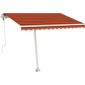 Comparateur de prix : vidaXL Auvent automatique sur pied 300x250 cm Orange/marron