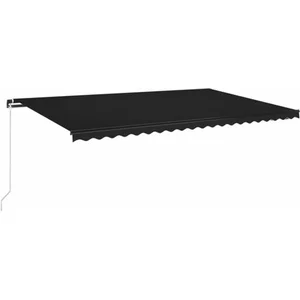 vidaXL Auvent manuel rétractable avec LED 500x350 cm Anthracite pas cher
