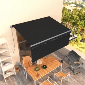Comparateur de prix : vidaXL Vidaxl Auvent RÃ©tractable Manuel Avec Store 3,5x2,5 M Anthracite