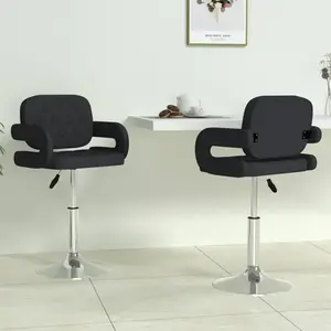 vidaXL Chaises à manger pivotantes lot de 2 noir similicuir pas cher