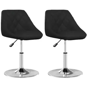 vidaXL Chaises à manger lot de 2 noir similicuir pas cher