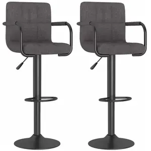 Comparateur de prix : vidaXL Tabourets de bar 2 pcs Taupe Tissu