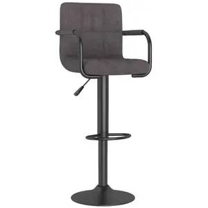 vidaXL Tabouret de bar Taupe Tissu pas cher