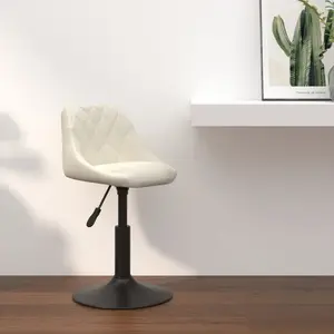 vidaXL Tabouret de bar Crème Velours pas cher