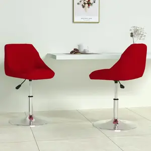 vidaXL Chaises pivotantes salle à manger 2 pcs Rouge bordeaux Velours pas cher