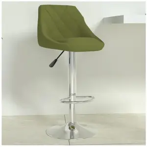 vidaXL Tabouret de bar Vert clair Velours pas cher