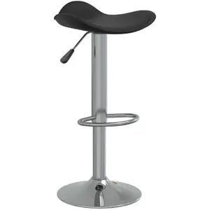 vidaXL Tabouret de bar Noir Acier chromé et cuir artificiel pas cher
