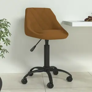 vidaXL Chaise de salle à manger Marron Velours pas cher