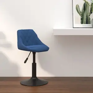 vidaXL Tabouret de bar Bleu Velours pas cher