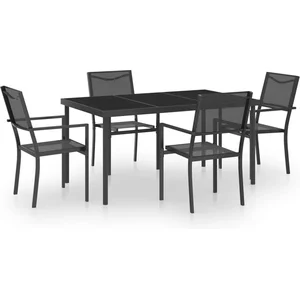 vidaXL Mobilier de salle à manger d'extérieur 5 pcs Acier pas cher