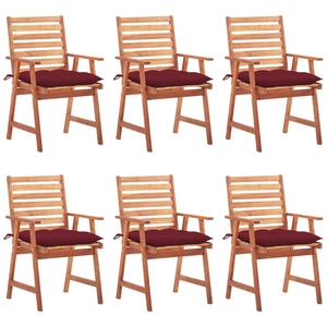 vidaXL Chaises à dîner d'extérieur 8 pcs avec coussins Acacia massif pas cher