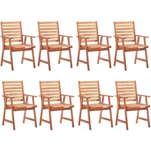 vidaXL Chaises de salle à manger d'extérieur 8pcs Bois d'acacia massif pas cher