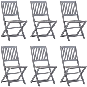 vidaXL Vidaxl Chaises Pliables D'extérieur Lot De 8 Bois D'acacia Solide pas cher
