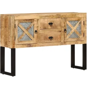 vidaXL Buffet 110x30x74 cm Bois de manguier brut pas cher