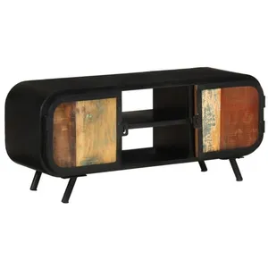 vidaXL Meuble TV 110x30x45 cm Bois de récupération massif