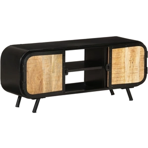vidaXL Meuble TV 110x30x45 cm Bois de manguier brut pas cher