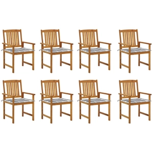 vidaXL Chaises de jardin avec coussins 8 pcs Bois d'acacia solide pas cher