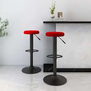 vidaXL Tabourets de bar lot de 2 rouge bordeaux velours pas cher
