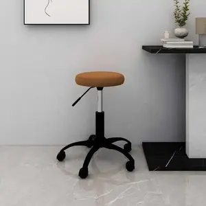 vidaXL Vidaxl Chaise De Bureau Pivotante Marron Velours pas cher