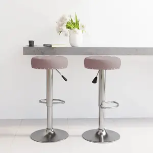 vidaXL Tabourets de bar lot de 2 taupe tissu pas cher