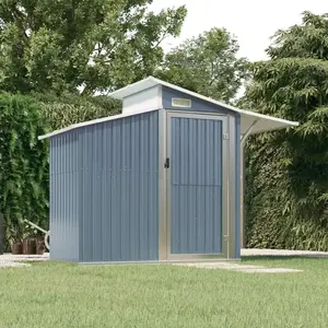 Comparateur de prix : vidaXL Abri de jardin Gris 270x130x208,5 cm Acier galvanisé