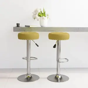 vidaXL Tabourets de bar lot de 2 vert tissu pas cher