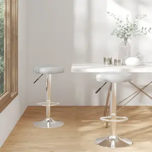 vidaXL Tabourets de bar lot de 2 gris similicuir pas cher