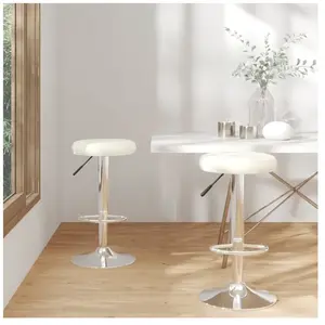 vidaXL Tabourets de bar lot de 2 crème similicuir pas cher