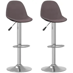 vidaXL Vidaxl Tabourets De Bar Lot De 2 Taupe Tissu pas cher