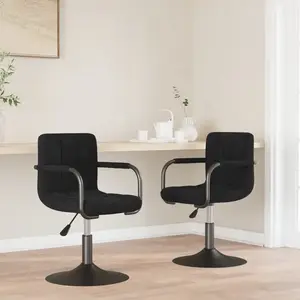 Comparateur de prix : vidaXL Chaises pivotantes à manger lot de 2 noir velours