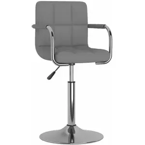 vidaXL Tabouret de bar Gris clair Tissu pas cher