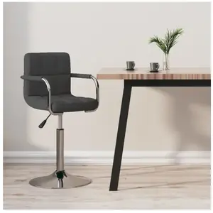 vidaXL Tabouret de bar Gris foncé Tissu pas cher